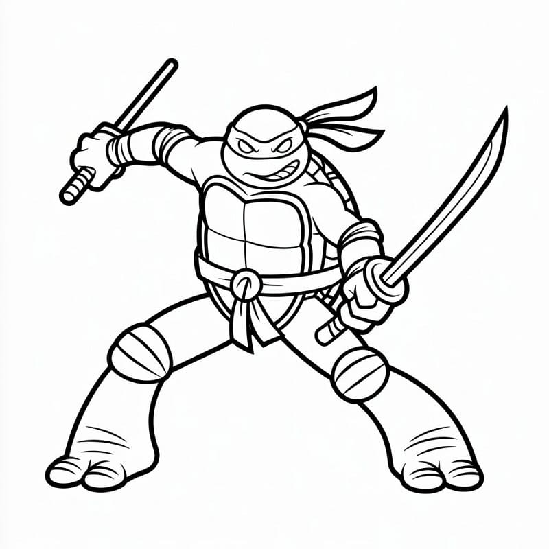 Tartarughe Ninja Regalo da colorare