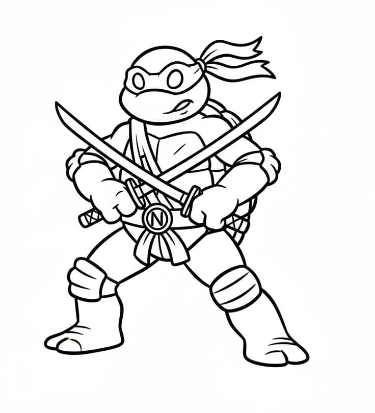 Tartarughe Ninja Stampabili per Piccoli da colorare