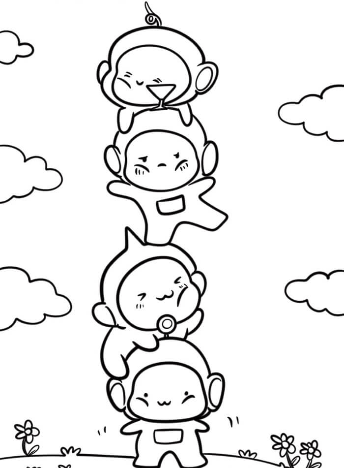 Teletubbies Facili da colorare