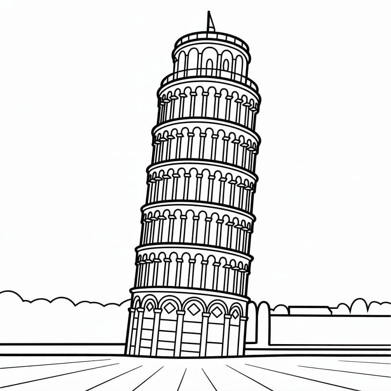 Torre di Pisa Regalo da colorare