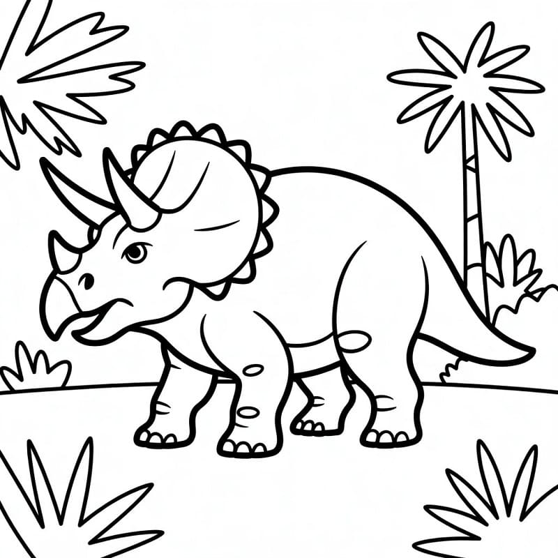 Triceratopo da colorare