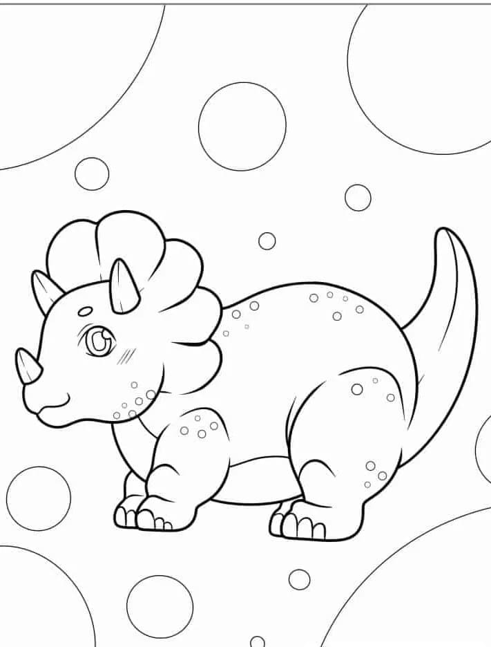 Triceratopo Gratis per Bambini da colorare