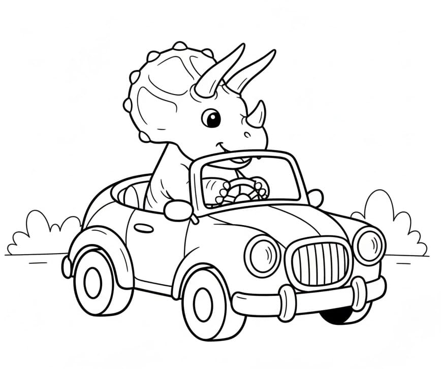 Triceratopo Gratuito da colorare