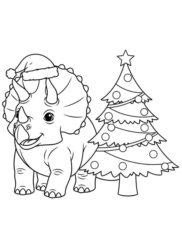 Triceratopo Sorridente da colorare