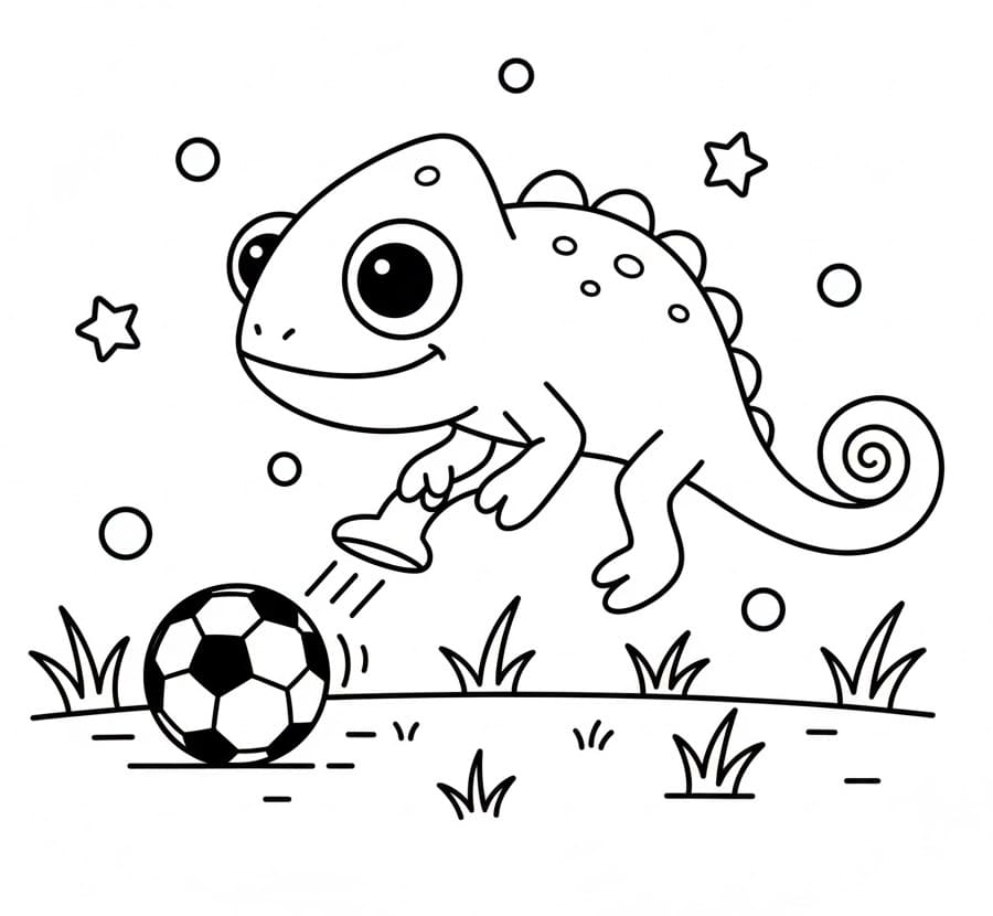 Un Camaleonte Dolcissimo da colorare