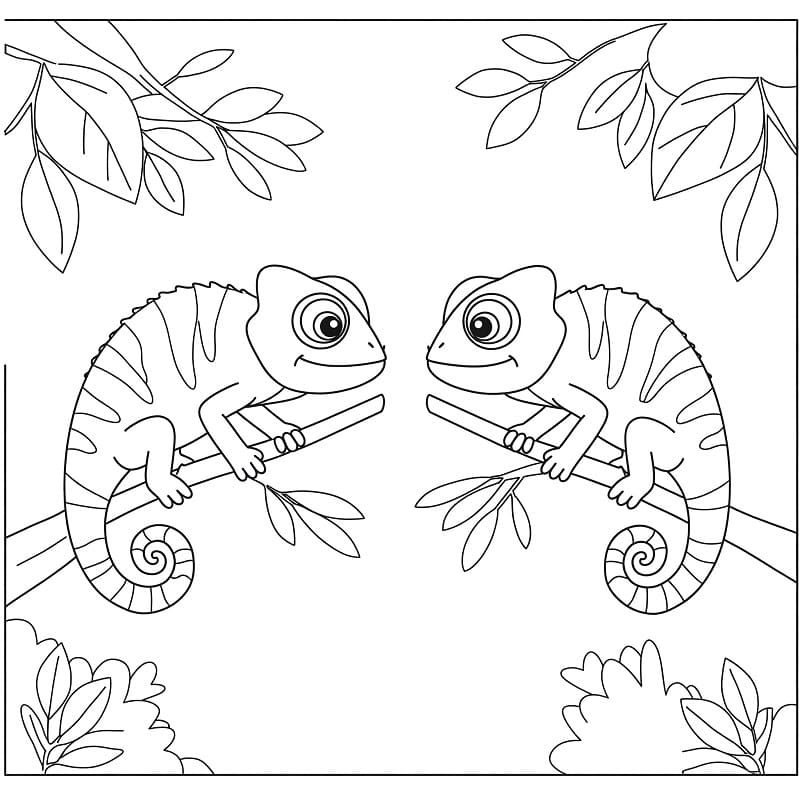 Un Camaleonte da colorare