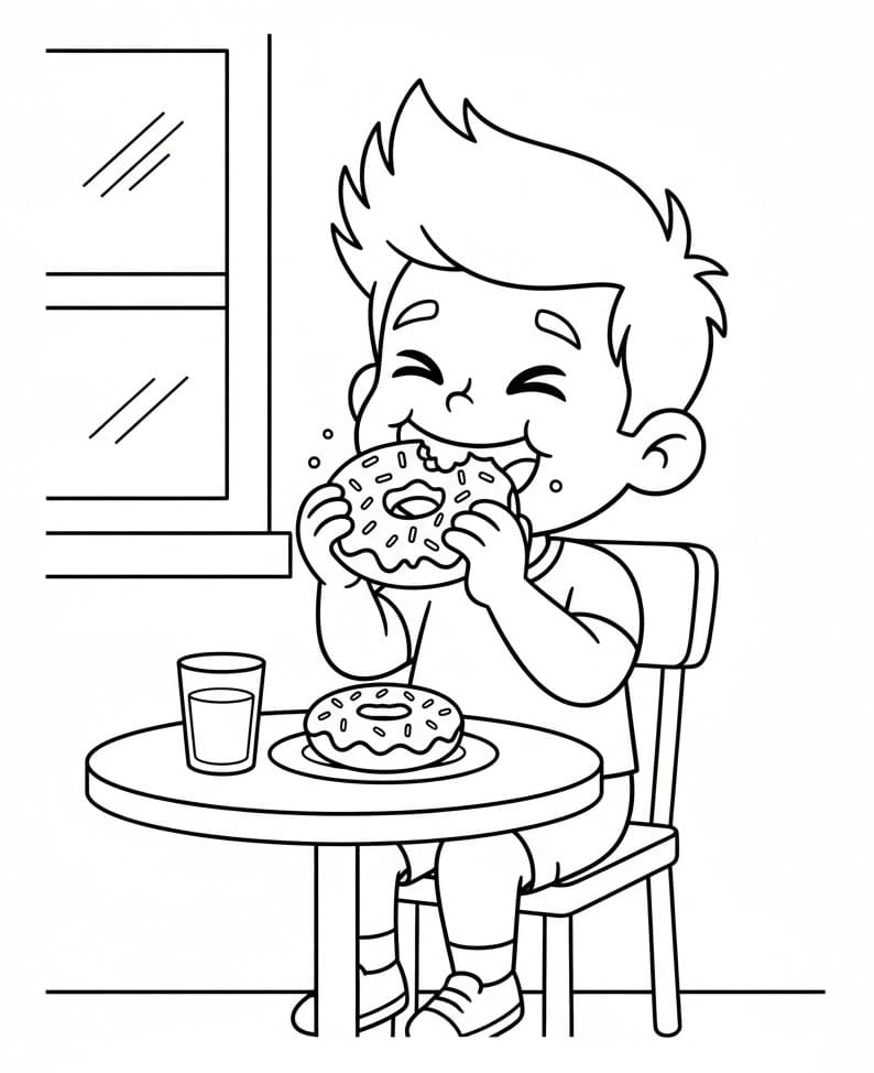 Un Ciambella Dolcissimo da colorare