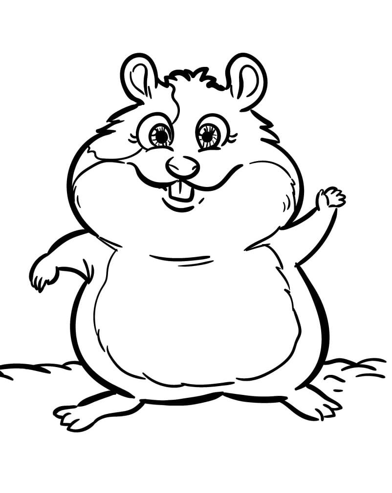 Un Criceto Dolcissimo da colorare