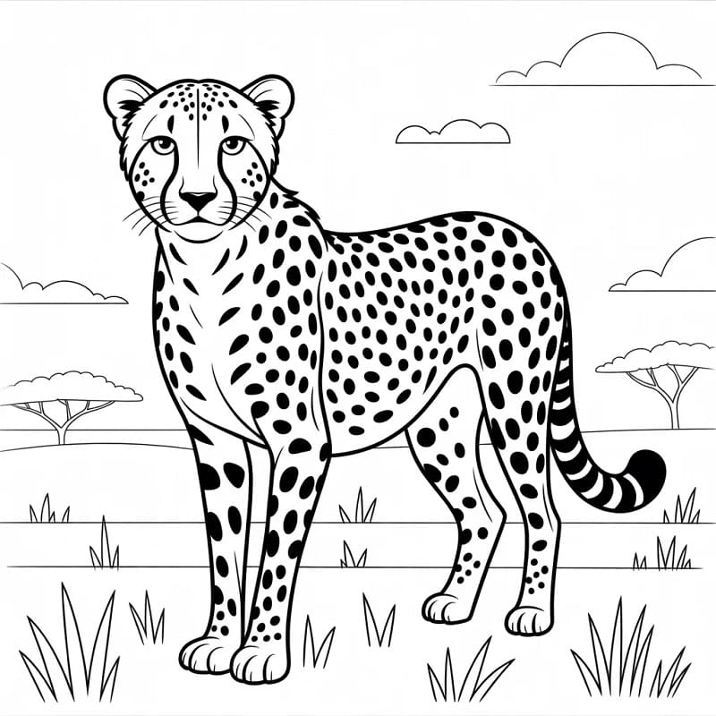 Un Ghepardo da colorare
