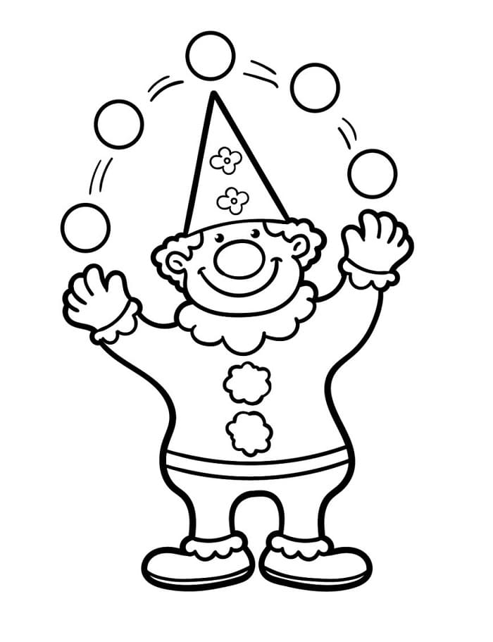 Un Pagliaccio Comico da colorare