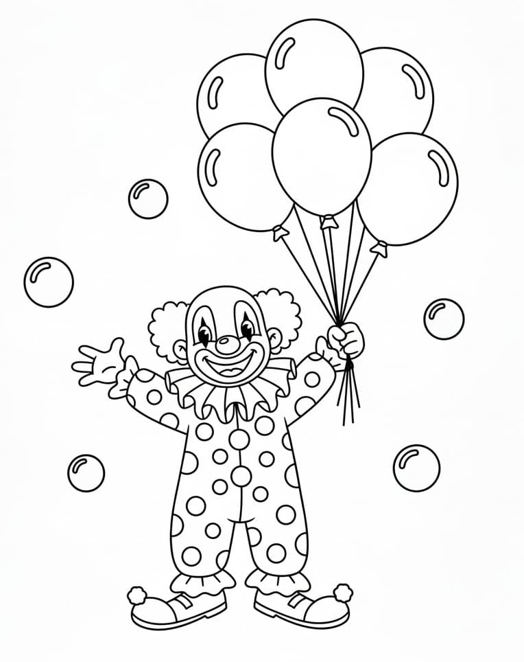 Un Pagliaccio da colorare