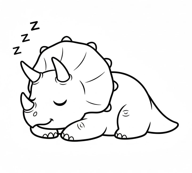 Un Triceratopo Dinosauro da colorare