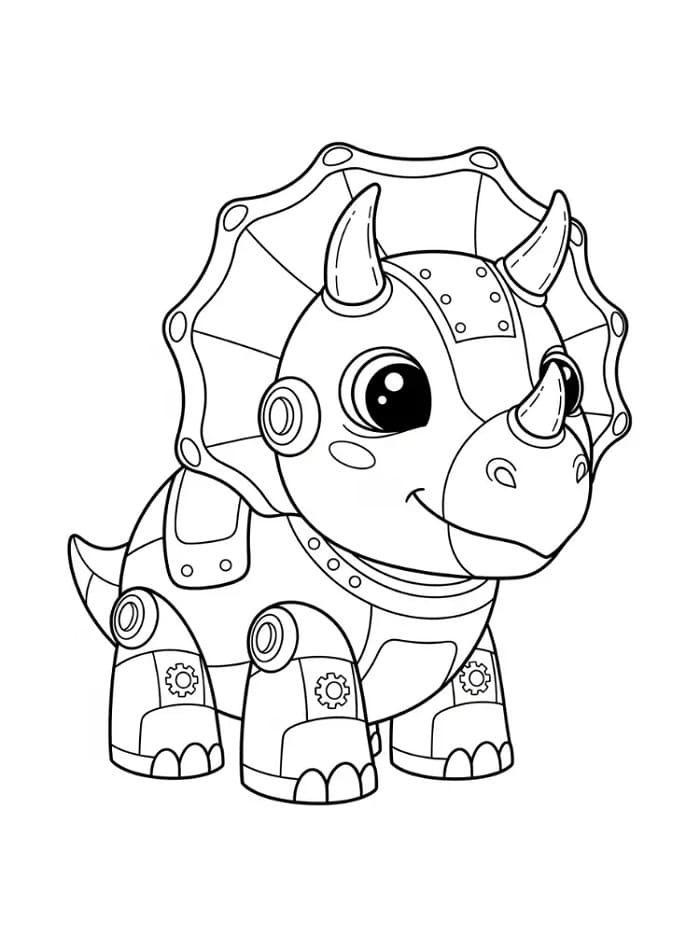 Un Triceratopo da colorare