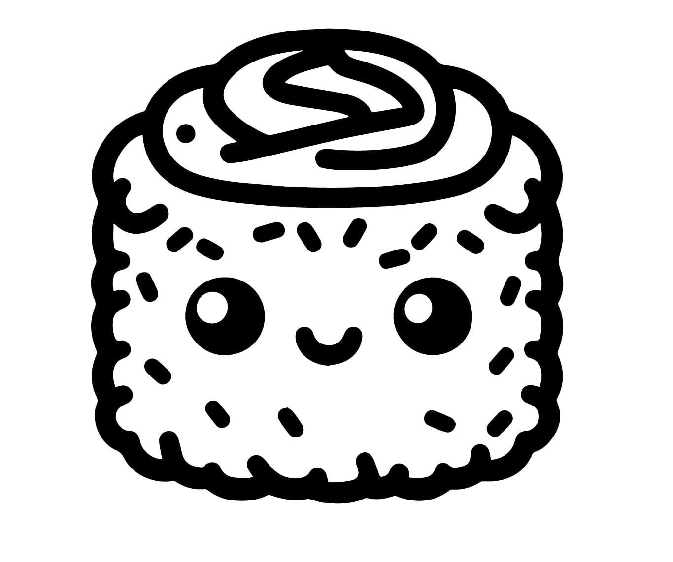 Un sushi carino da colorare