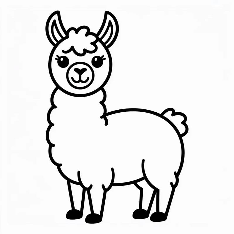 Una Lama da colorare