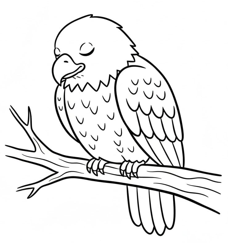 Aquila Facile da colorare