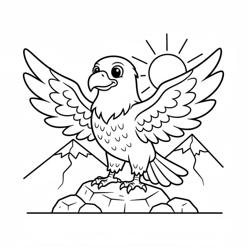 Aquila Fantastica da colorare