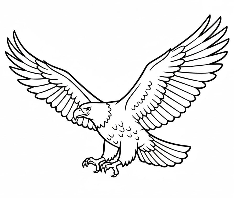 Aquila Gratis per Bambini da colorare