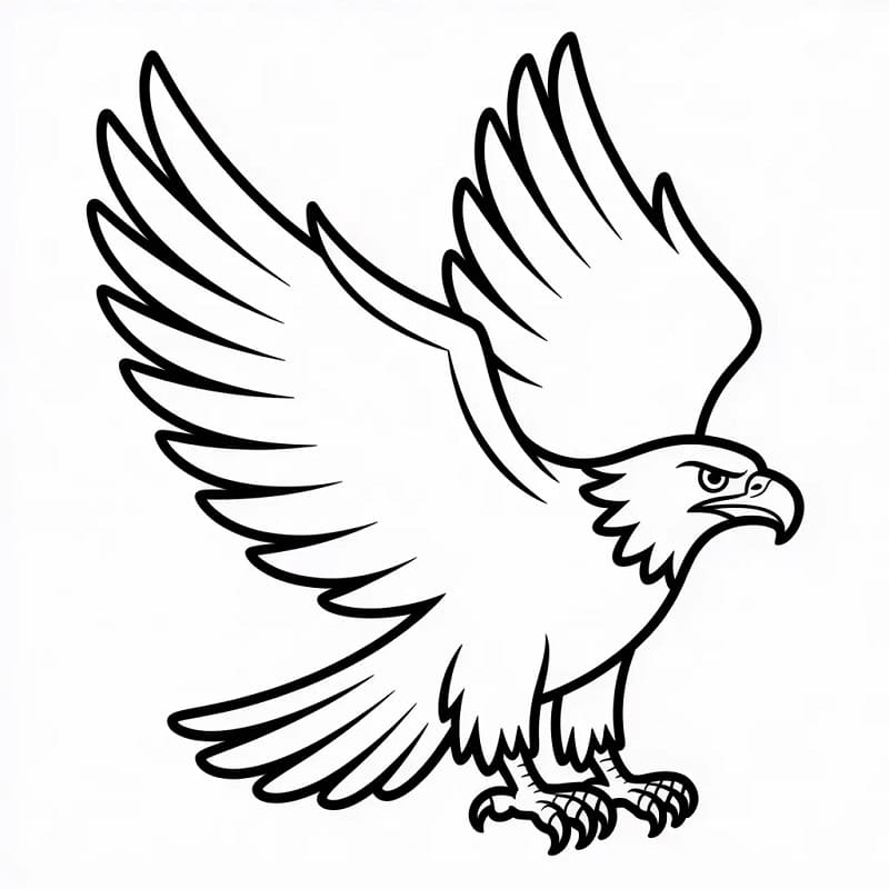Aquila Gratuita da colorare
