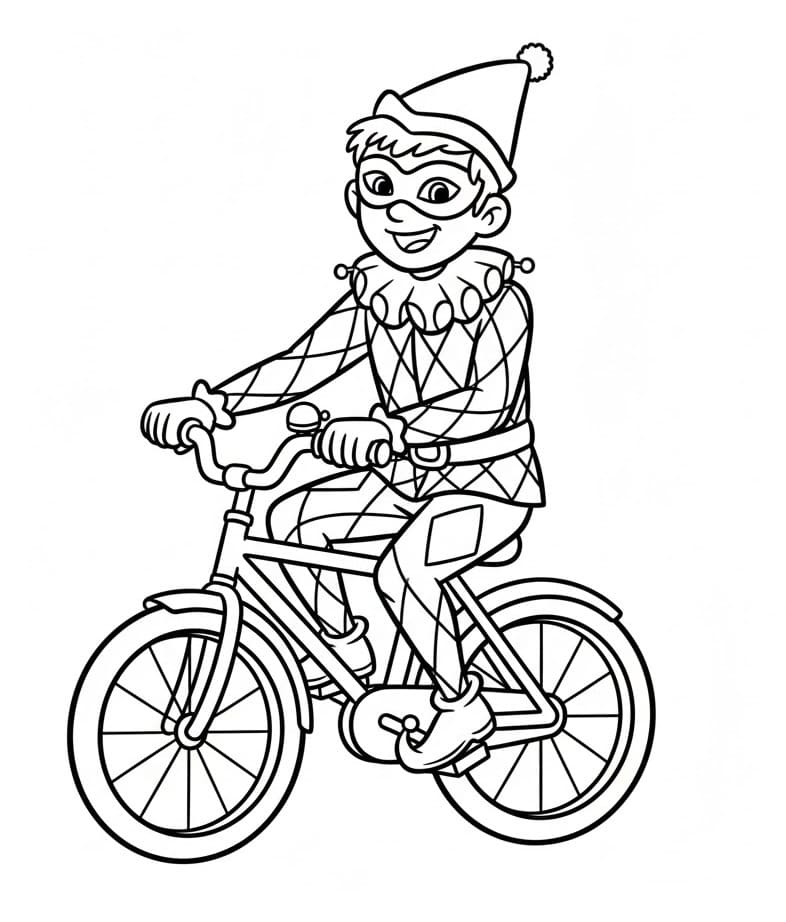 Arlecchino Facile da colorare