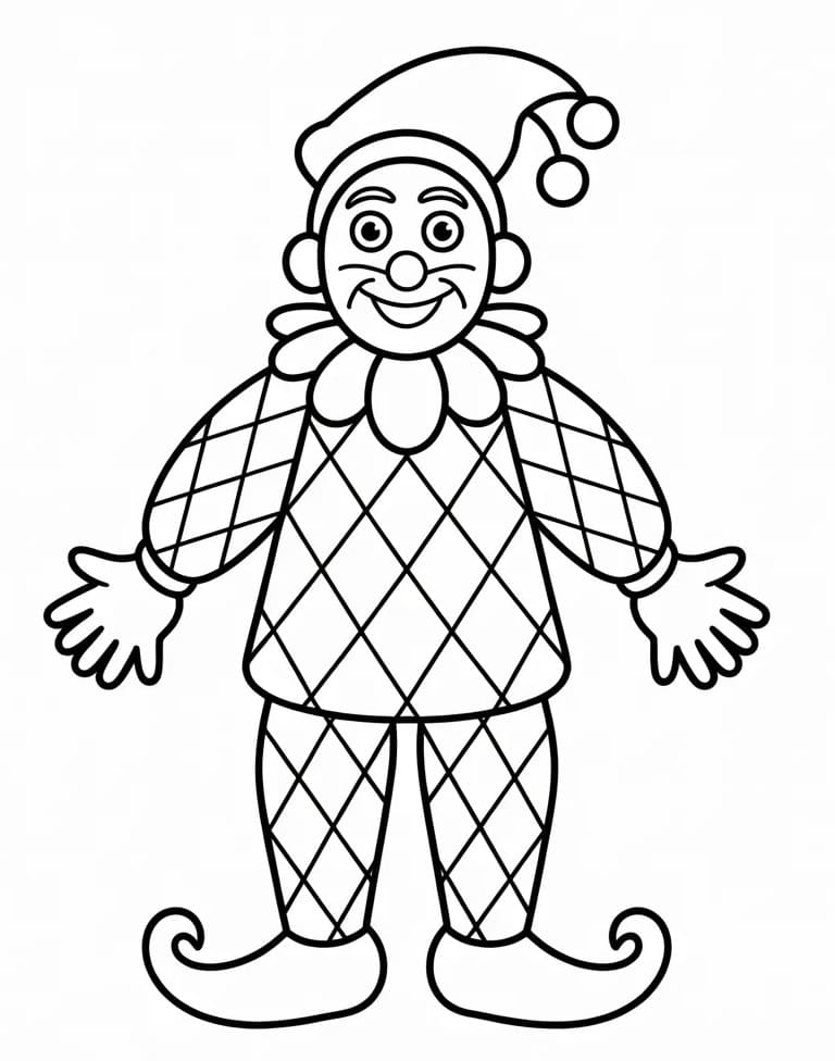 Arlecchino Fantastico da colorare
