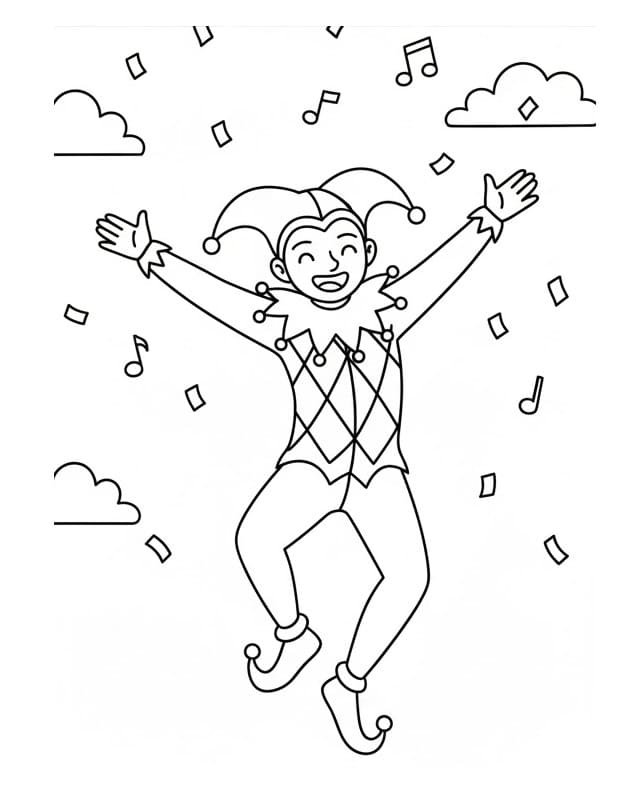 Arlecchino Immagine Gratis da colorare