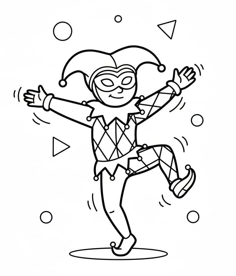 Arlecchino Immagine Stampabile da colorare