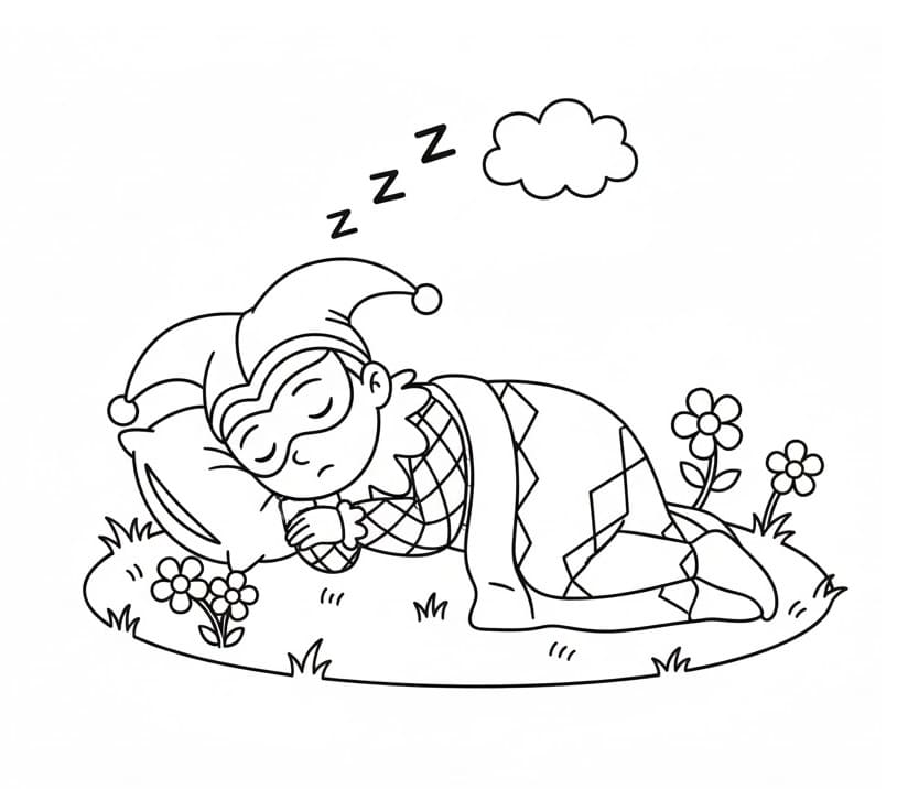 Arlecchino Omaggio da colorare