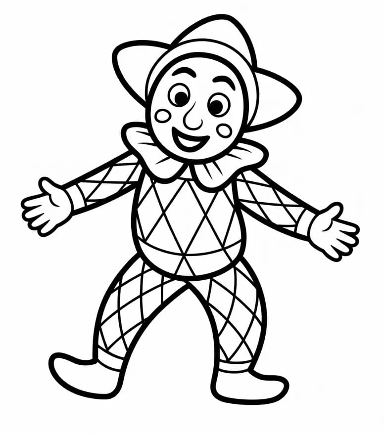 Arlecchino Stampabile da colorare