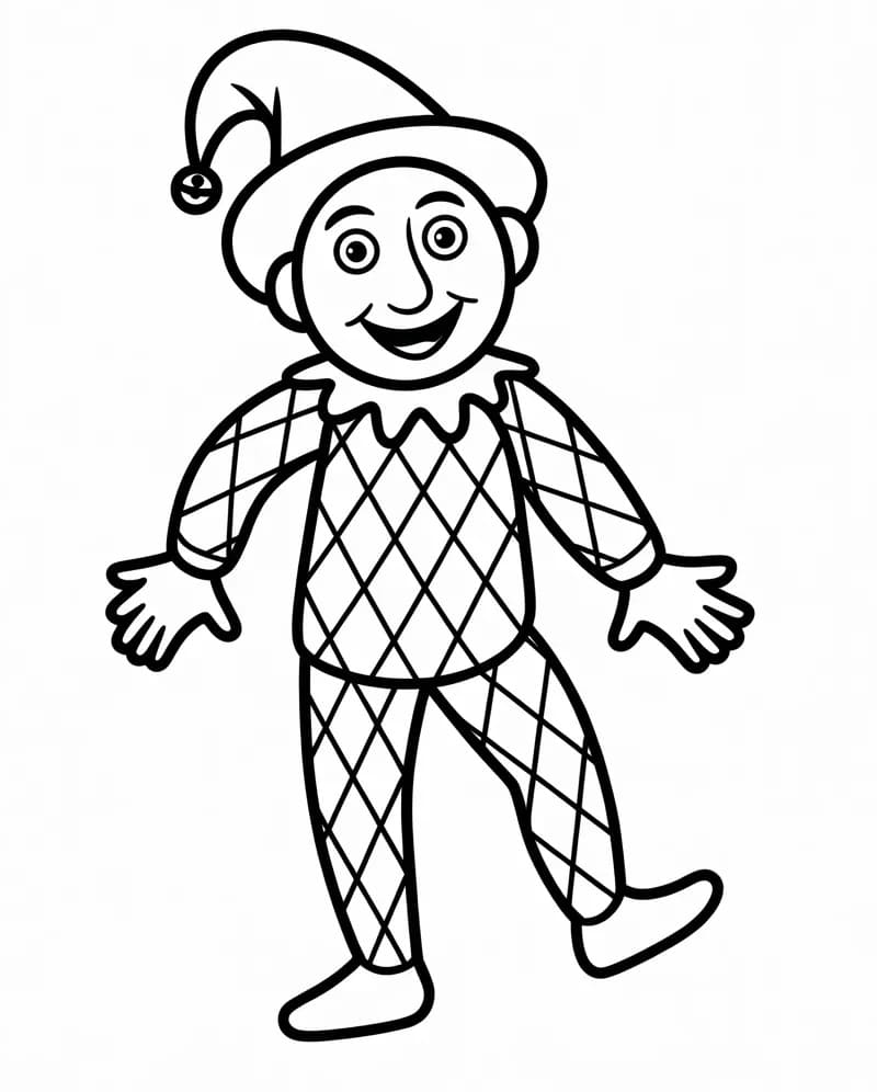 Arlecchino Straordinario da colorare