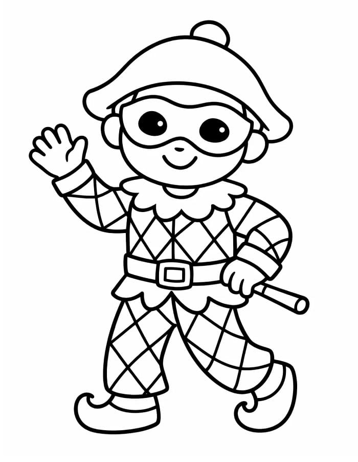 Arlecchino da colorare