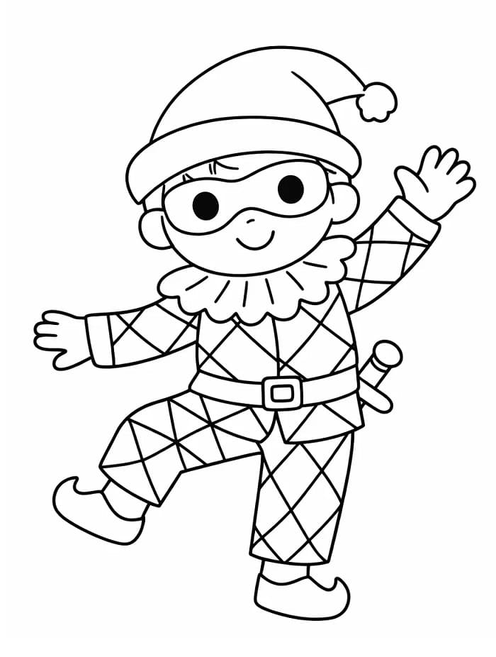 Arlecchino per Bimbi di 5 Anni da colorare