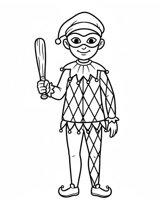 Arlecchino per Bimbi di 6 Anni da colorare