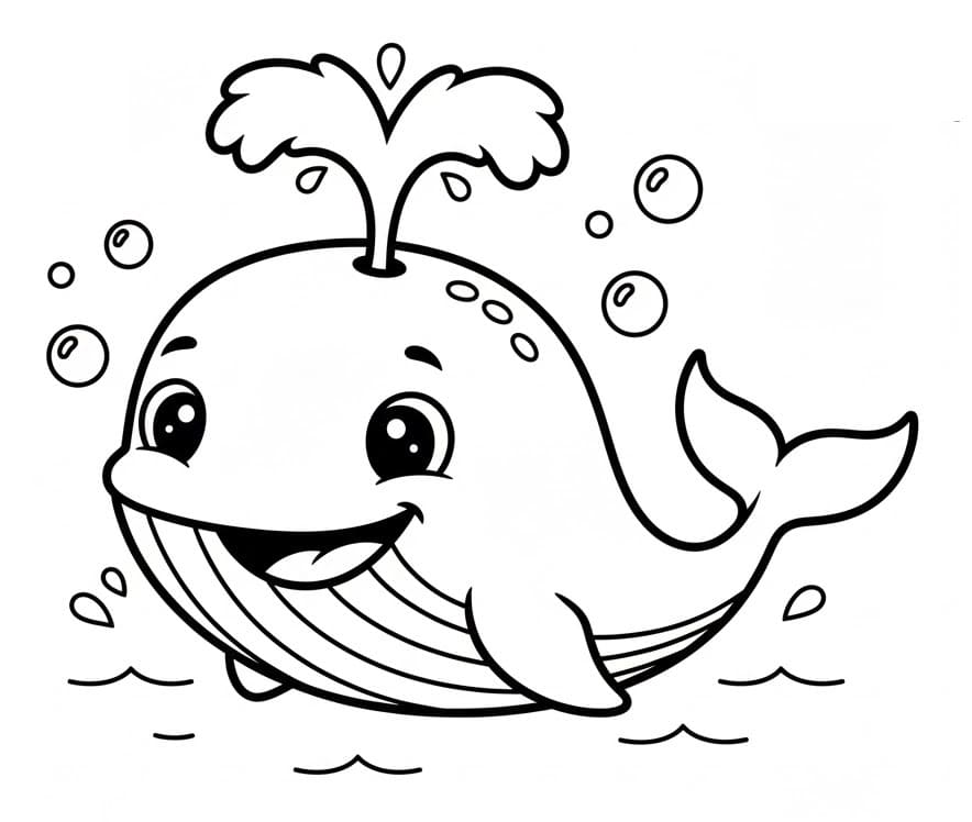 Balena Animata da colorare