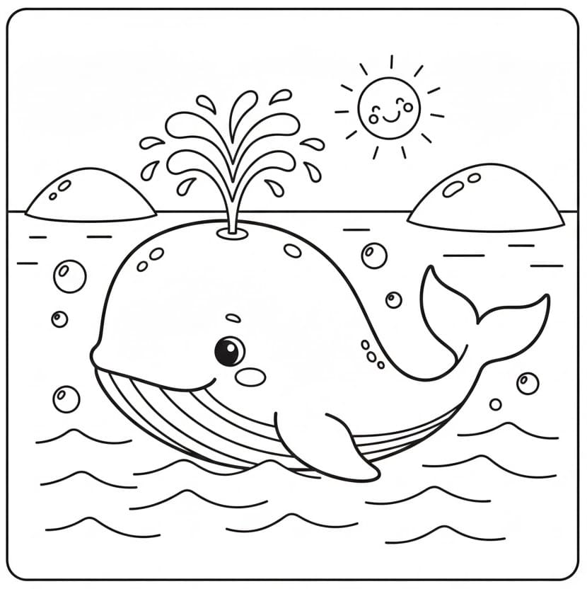 Balena Fantastica da colorare