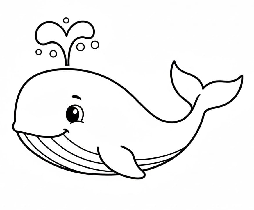 Balena Felice da colorare