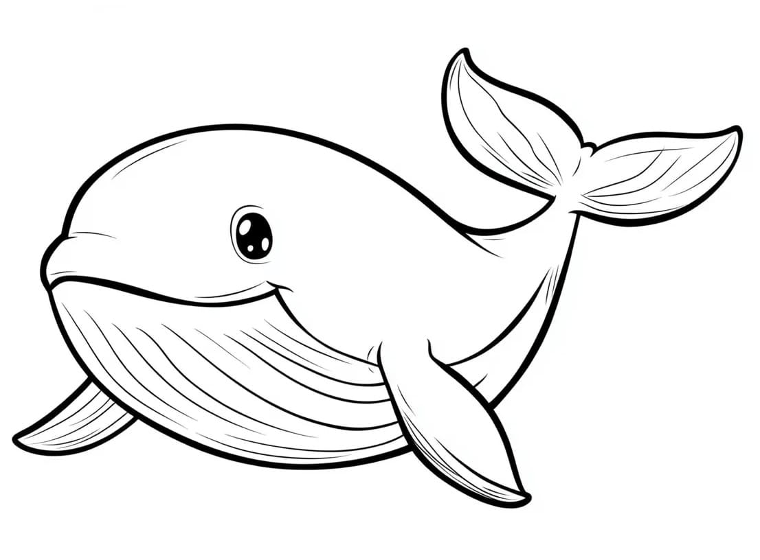 Balena Gratis Stampabile da colorare