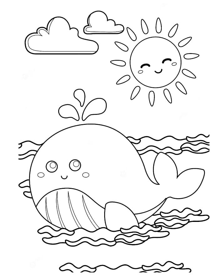 Balena Stampabile Gratis da colorare