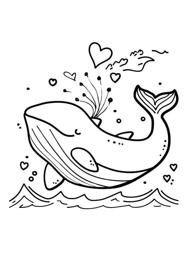 Balena Stampabile per Piccoli da colorare