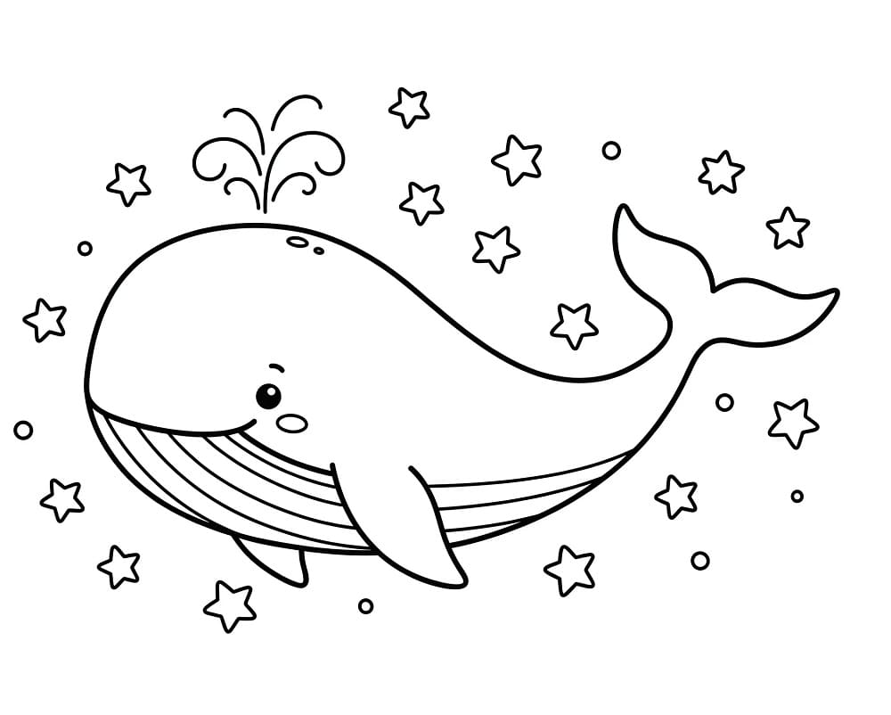 Balena Straordinaria da colorare