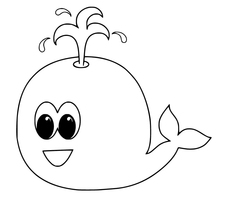 Balena per Bimbi di 6 Anni da colorare