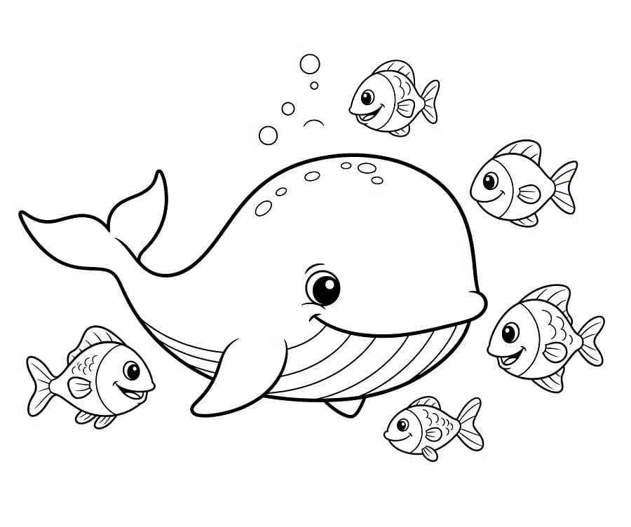 Balena per Bimbi da colorare