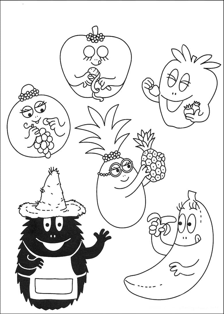 Barbapapà Cartone da colorare