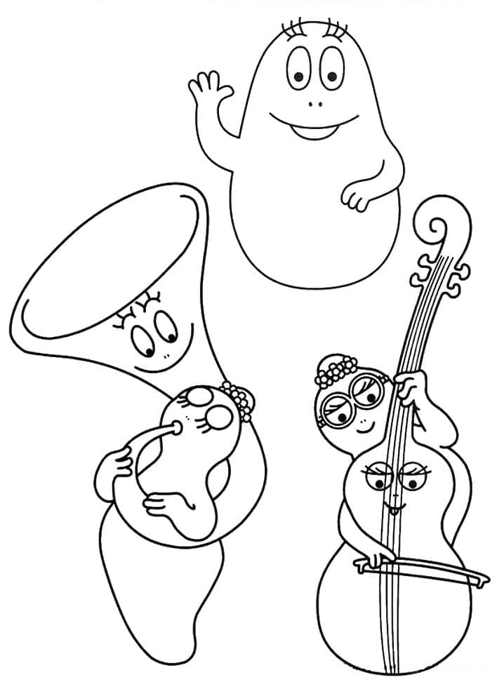 Barbapapà Elegante da colorare