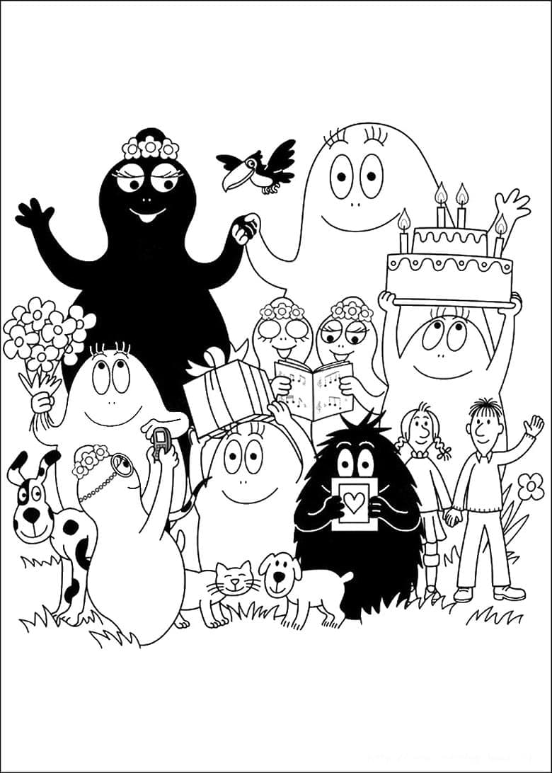 Barbapapà Gratuito da colorare