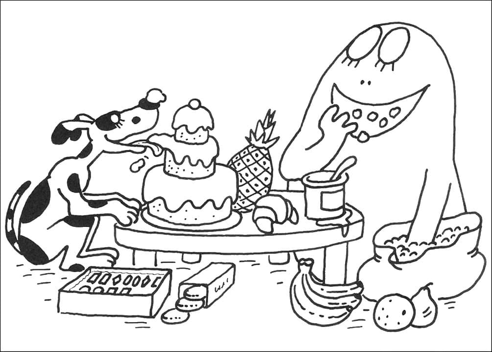 Barbapapà per Bimbi di 1 Anno da colorare