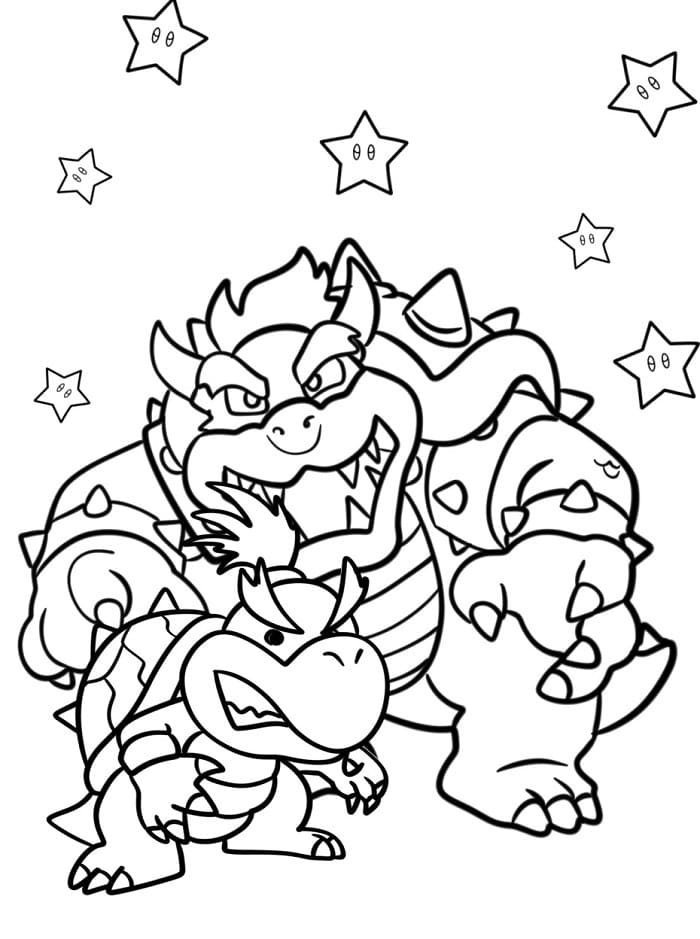 Bowser Animato da colorare
