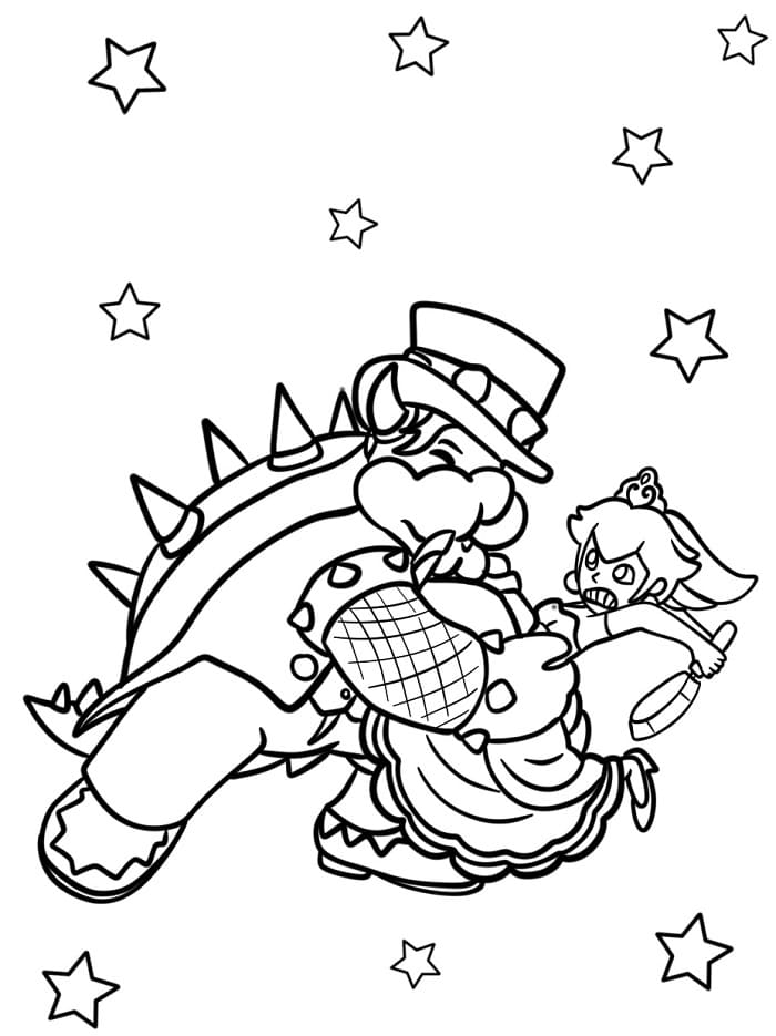 Bowser Buffo da colorare