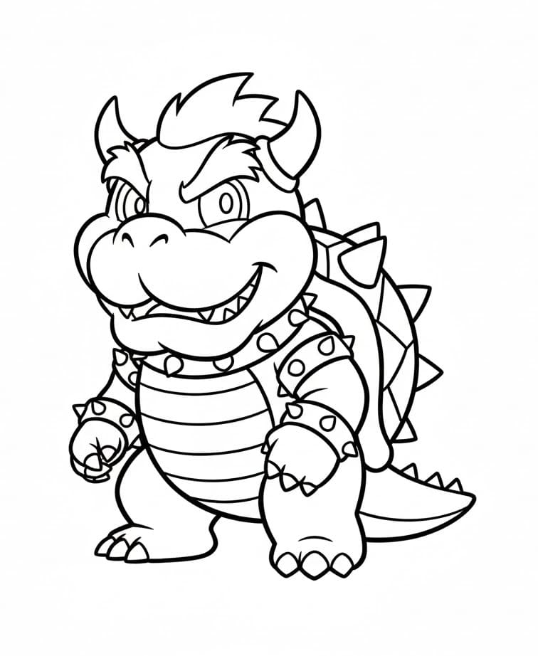 Bowser Cartone da colorare