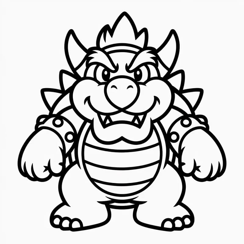 Bowser Facile da colorare